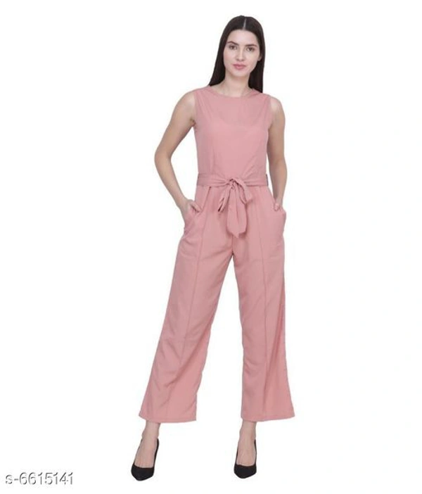 Elegant Crepe Women Jumpsuits  - M