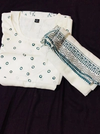  women dot print kurta With Duppata - XXL