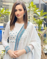  women dot print kurta With Duppata - XL