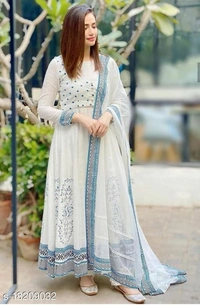  women dot print kurta With Duppata - L