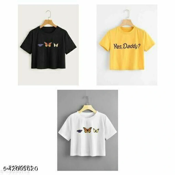 Classy Graceful Women Combo Tshirts  - XL