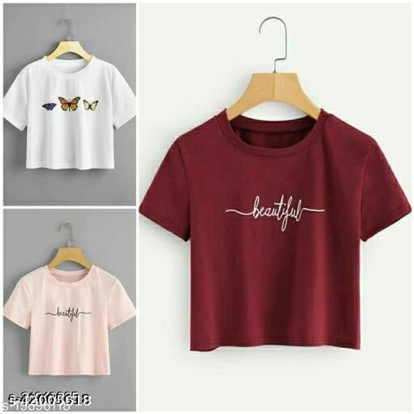 Classy Partywear Women Combo Tshirts  - S