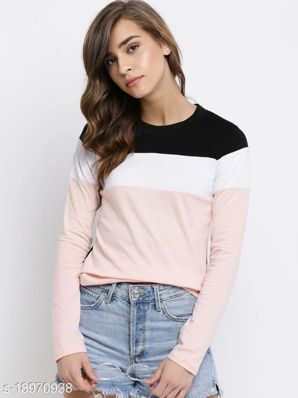 Color Block Full Sleeve T-shirt - S