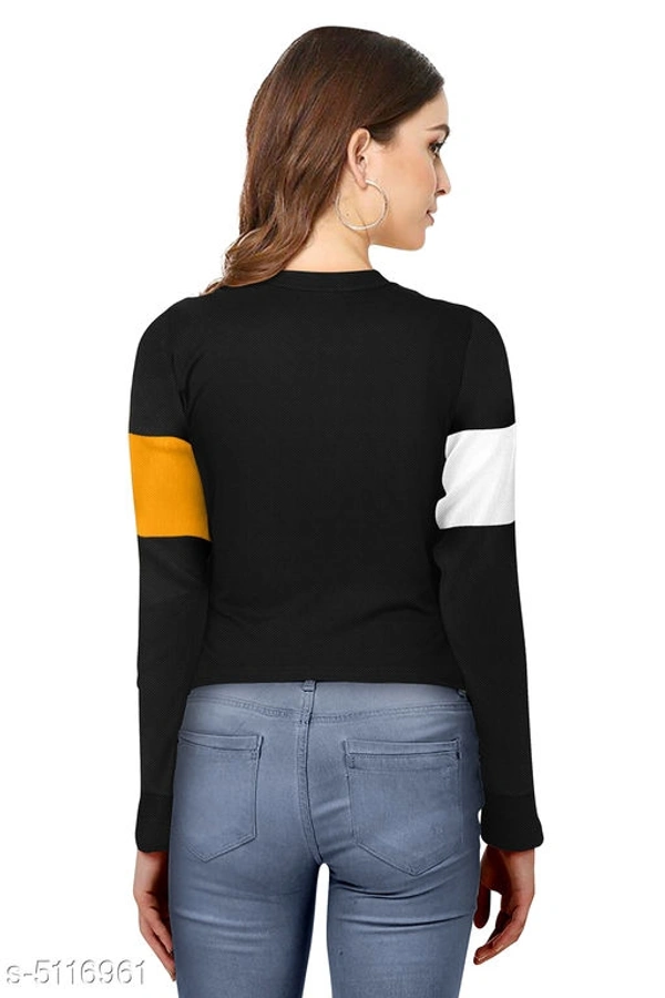 Full Sleeves Hosiery Crop T-shirt - XL