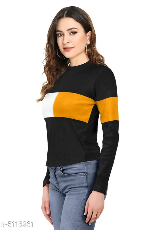Full Sleeves Hosiery Crop T-shirt - XL