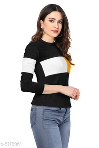 Full Sleeves Hosiery Crop T-shirt - XL