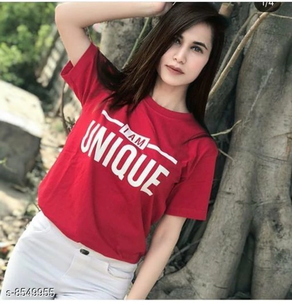 Trendy Cotton Tshirts For Women - M