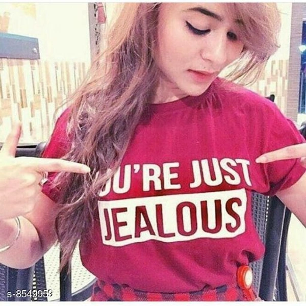 Trendy Cotton Tshirts For Women - M