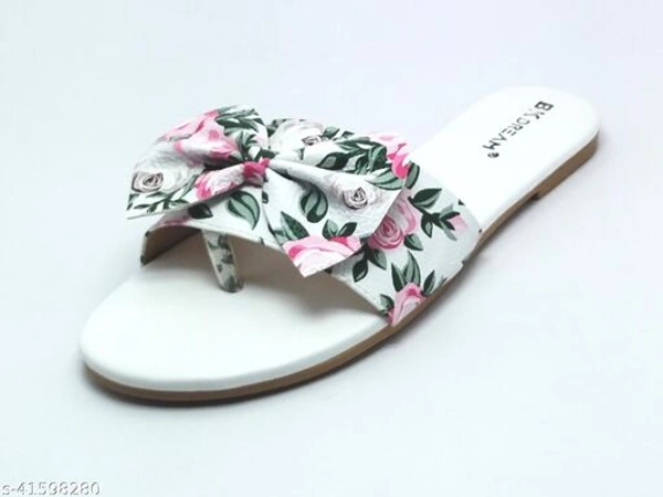 Latest Women's  Flat Sandals (White) - 3