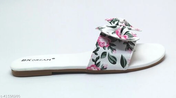 Latest Women's  Flat Sandals (White) - 3