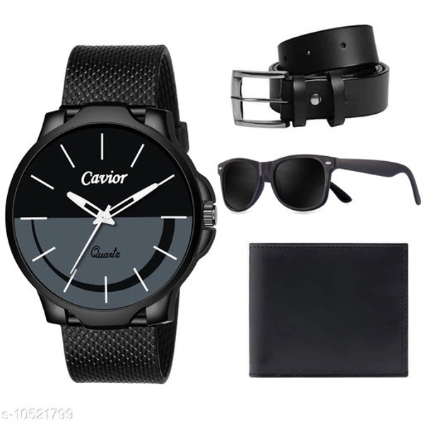 Black Watch,Wallet,Belt,Sunglass For Men - free size