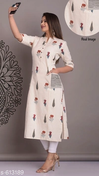 Women Trendy Kurti 🤍💛❤️ - M
