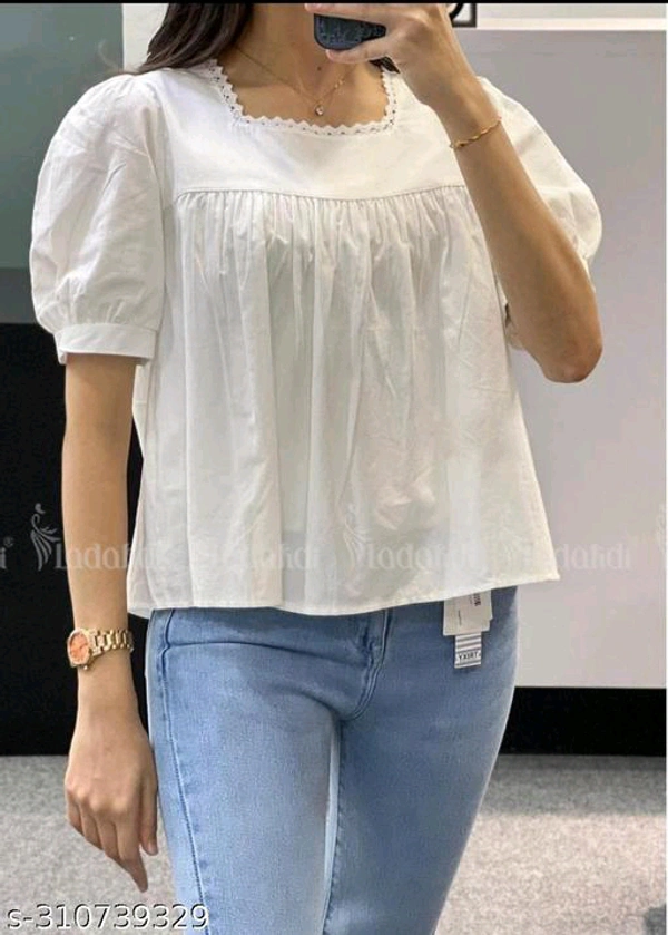 YSS LADAKDI SENSATIONAL WOMEN TOPS & TUNIC - L, White
