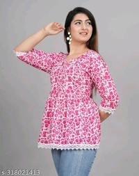 YSS Women's Rayon Party Wear Hope Top - Magenta / Fuchsia, M