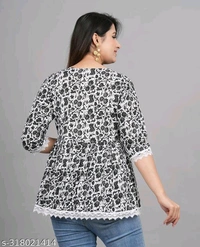 YSS Women's Rayon Party Wear Hope Top - Black, 4XL