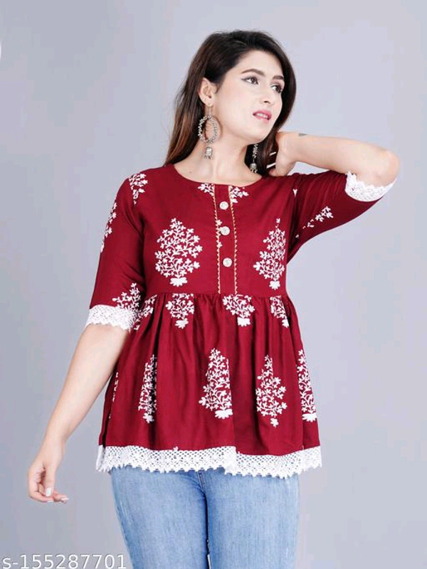 YSS Pretty Sensational Women Tops & Tunics - L, Maroon