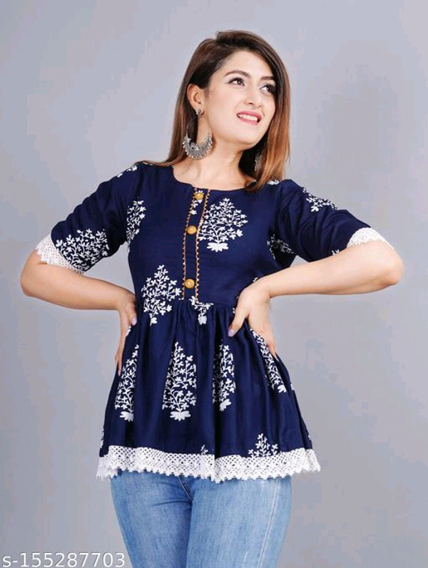 YSS Pretty Sensational Women Tops & Tunics - S, Navy Blue