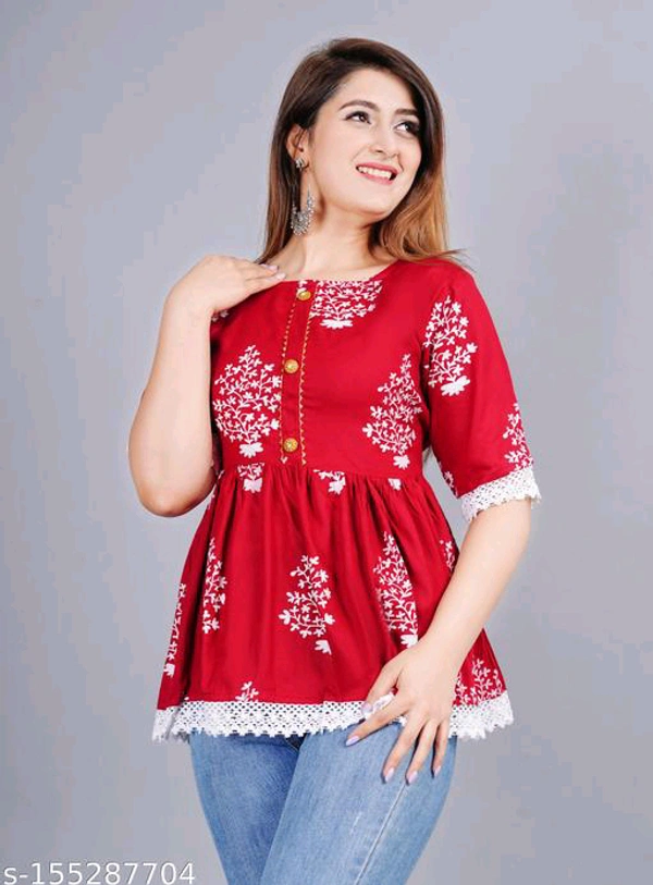 YSS Pretty Sensational Women Tops & Tunics - L, Red