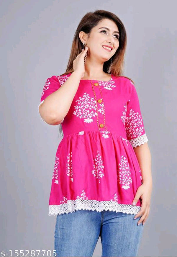YSS Pretty Sensational Women Tops & Tunics - XL, Magenta / Fuchsia