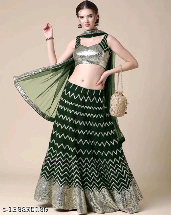 YSS woman's Lengha choli set with beautiful design & new color collection - Free Size