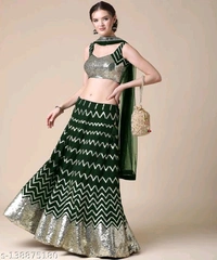 YSS woman's Lengha choli set with beautiful design & new color collection - Free Size