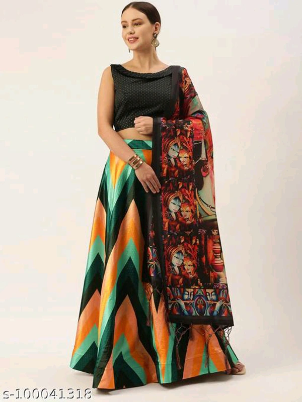 YSS Bandhani PRINTED lehenga - Free Size