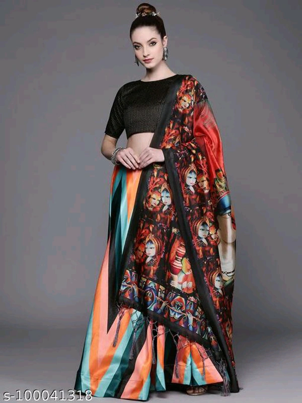 YSS Bandhani PRINTED lehenga - Free Size