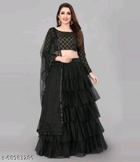 YSS Women Lehenga  - Free Size, Gray