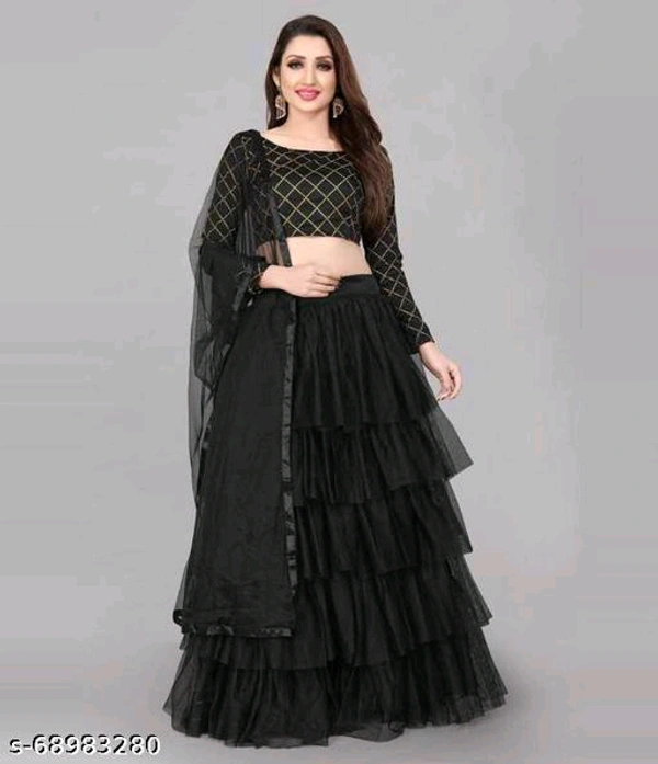 YSS Women Lehenga  - Free Size, Gray
