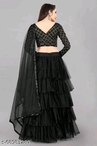 YSS Women Lehenga  - Free Size, Gray
