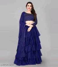 YSS Women Lehenga  - Free Size, Gray