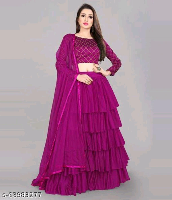 YSS Women Lehenga  - Free Size, Gray