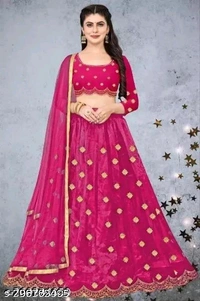 YSS Chitrarekha Superior Women Lehenga - Semi Stitched, Navy Blue