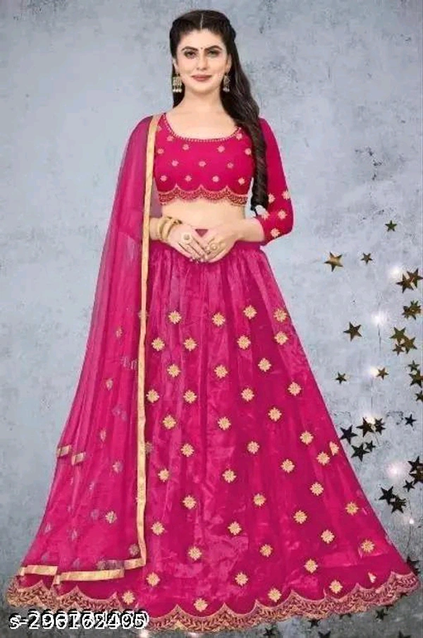 YSS Chitrarekha Superior Women Lehenga - Semi Stitched, Pink Flamingo
