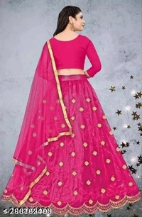 YSS Chitrarekha Superior Women Lehenga - Semi Stitched, Pink Flamingo