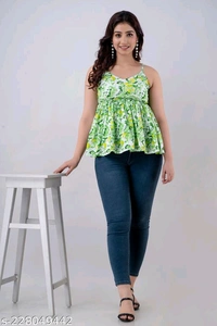YSS Women Designer TOP - L, Green