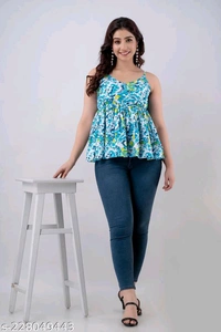 YSS Women Designer TOP - XL, Picton Blue