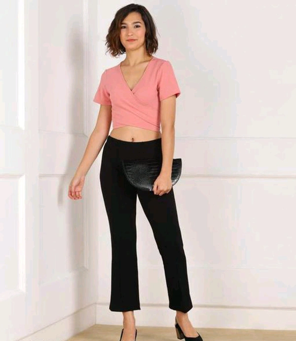 YSS WOMEN FANCY CROP TOP ( Lycra ) - XS