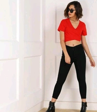 YSS WOMEN FANCY CROP TOP ( Lycra ) - XS