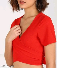 YSS WOMEN FANCY CROP TOP ( Lycra ) - XS