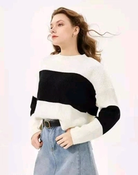 YSS Women White & Black Antiviral Protective Finish Cropped T-shirt - S