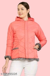 Yss Women Winter Jacket With Hood - Pink, Mona Lisa