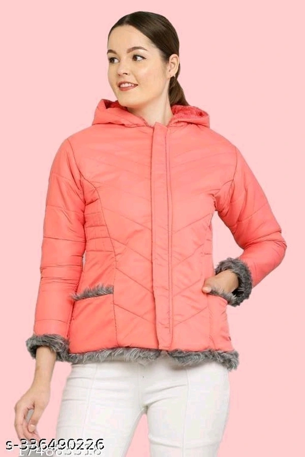 Yss Women Winter Jacket With Hood - Pink, Mona Lisa