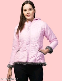 Yss Women Winter Jacket With Hood - Pink, Mona Lisa