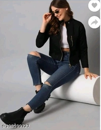 Yss Stylish Women Jacket And Waistcoat  - Black, L