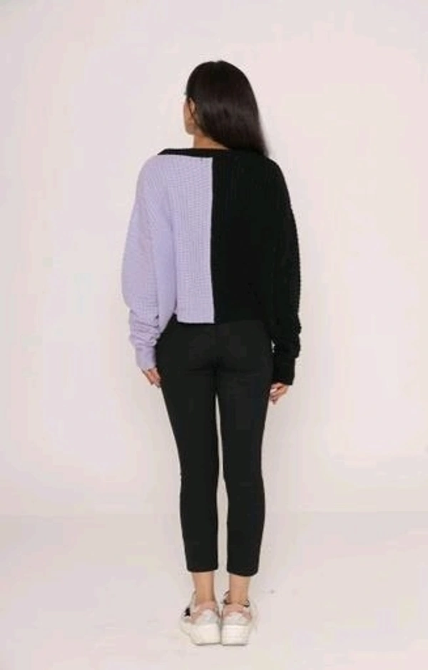 YSS Premium Quality Women/girl Sweater - Free Size, Purple and Black