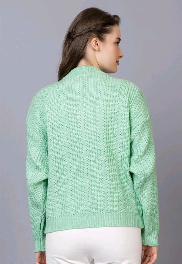 YSS  Women’s 100% Wool Pullover Sweater Regular Fit for Winter Wear  - M