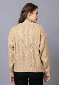 YSS Women’s 100% Wool Pullover Sweater Regular Fit for Winter Wear - S