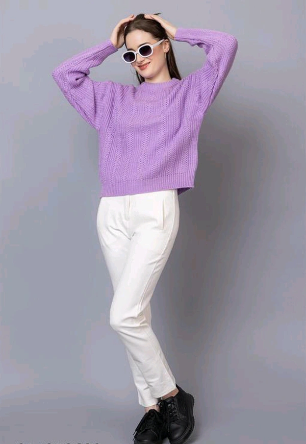 YSS  Women’s 100% Wool Pullover Sweater Regular Fit for Winter Wear  - S