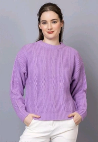 YSS  Women’s 100% Wool Pullover Sweater Regular Fit for Winter Wear  - S